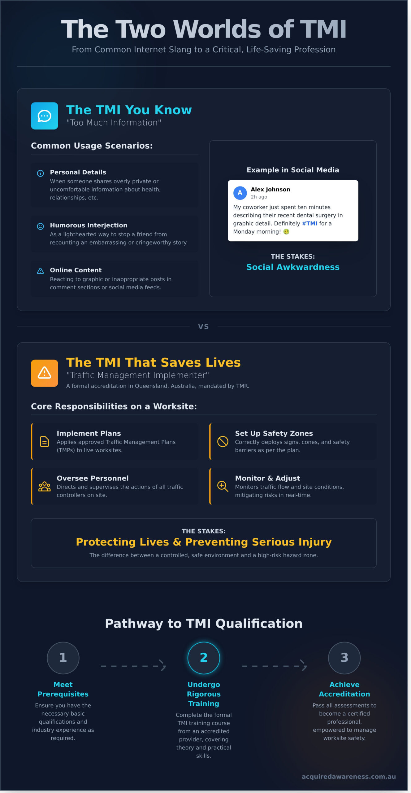 What Does TMI Mean? From Slang to a Critical Safety Role - Infographic